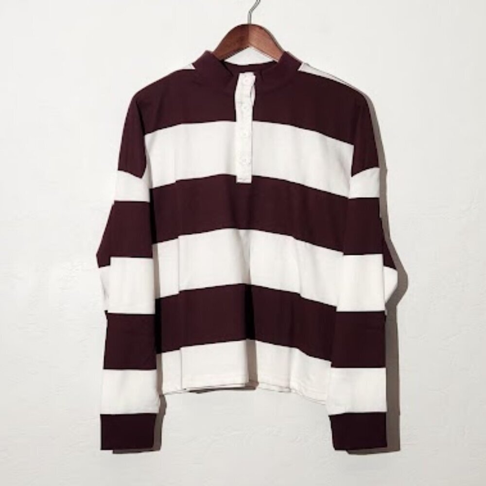 Antigua Women's Cropped Rugby Style Shirt in size 2XL